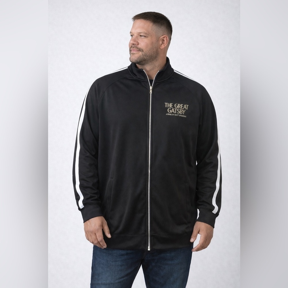 Black Zip-Up Men's Sweatshirt Size XXL Broadway Theatre